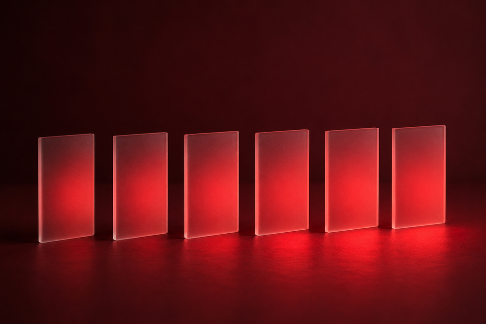 Repeated equal red light exposures arranged in sequence