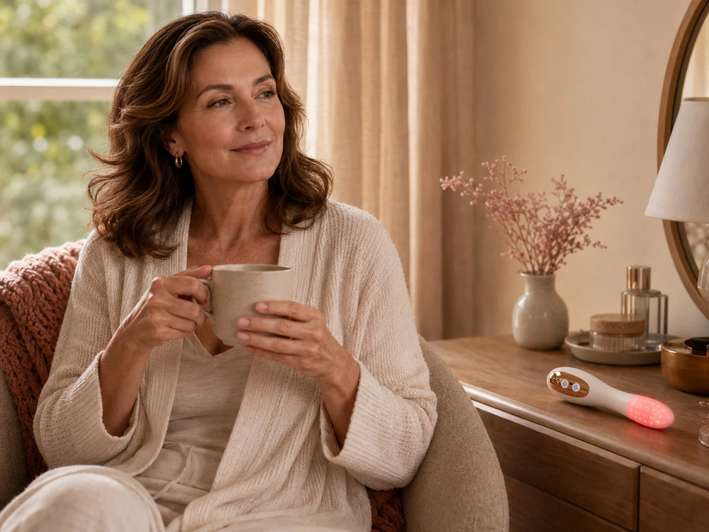 Relaxed mature woman after her Trundes Nova routine